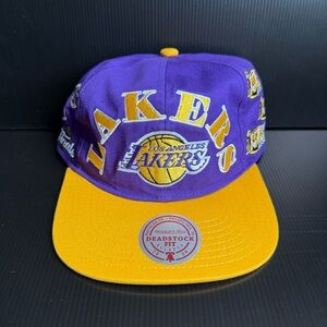 NWT Mitchell & Ness Los Angeles Lakers Arched Finals Snapback Flatbill Hat Cap